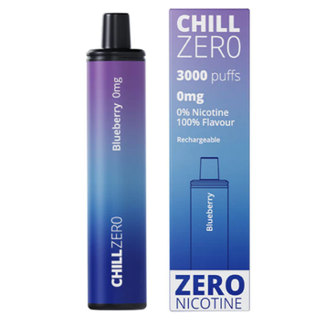 Chill Zero 3000 Puff No Nicotine Disposable Vape - Blueberry