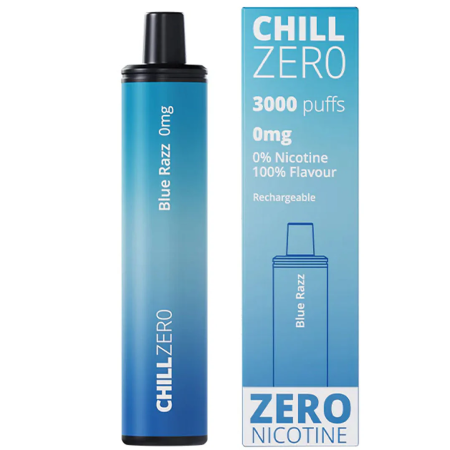 Chill Zero 3000 Puff No Nicotine Disposable Vape - Blue Razz