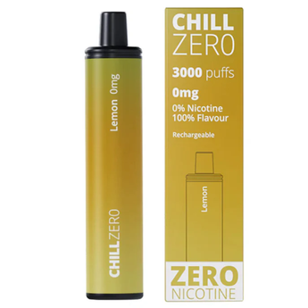 Chill Zero 3000 Puff No Nicotine Disposable Vape - Lemon