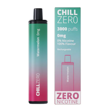 Chill Zero 3000 Puff No Nicotine Disposable Vape - Watermelon