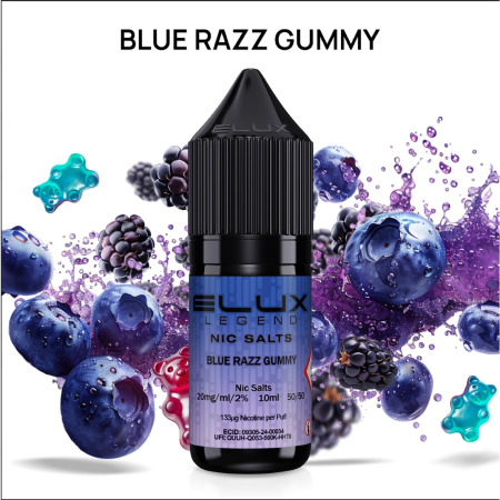 Elux Nic Salt Eliquid - Blue Razz Gummy