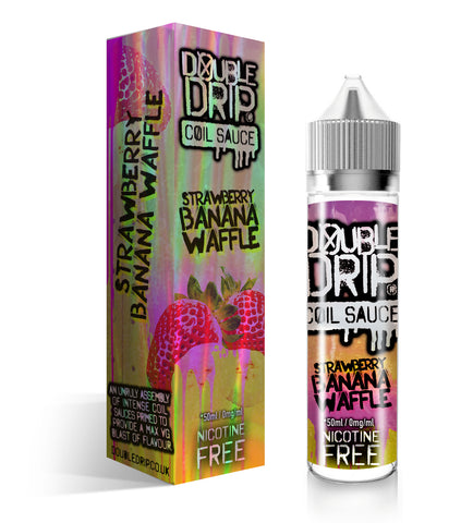 Double Drip Strawberry Banana Waffle Coil Sauce E-Liquid Shortfill 50ml - vapesdirect