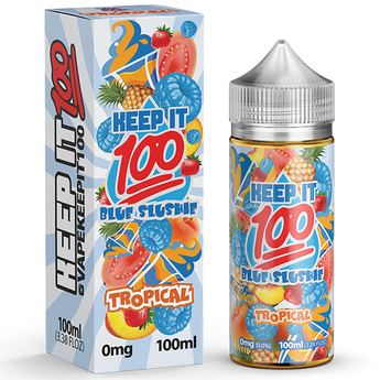 Keep It 100 Blue Slushie Tropical 100ml High Vg 0MG E-Liquid - vapesdirect